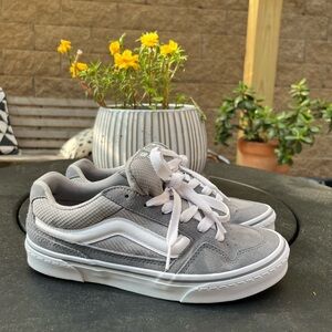 Vans Gray and White Women's Sneakers